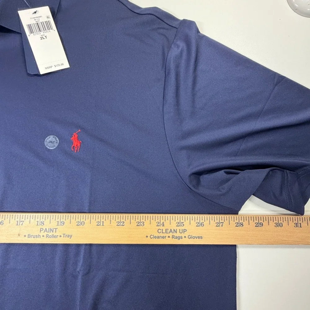 Polo Ralph Lauren Polo Shirt Mens 2XLT Navy Blue Performance Classic Fit New